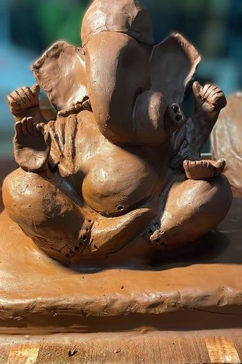 环保黏土自制象头神雕塑教程-第14张图片-趣作屋