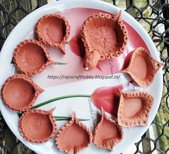 纯手工排灯节灯饰制作教程-陶土造型与彩绘步骤详解-第4张图片-趣作屋