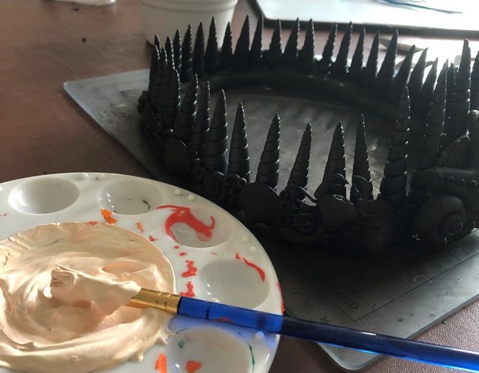 手工制作美人鱼皇冠教程：软陶造型技巧与步骤-第31张图片-趣作屋