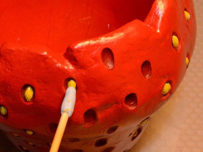 草莓造型花盆手工制作教程:风干黏土DIY创意容器-第29张图片-趣作屋 草莓造型花盆手工制作教程:风干黏土DIY创意容器-第29张图片-趣作屋