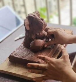 环保黏土自制象头神雕塑教程-第6张图片-趣作屋