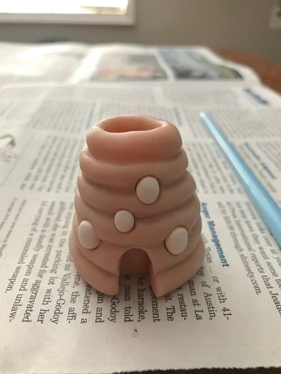 聚合物粘土手作蜂巢花器教程：空气凤梨支架DIY全攻略-第10张图片-趣作屋