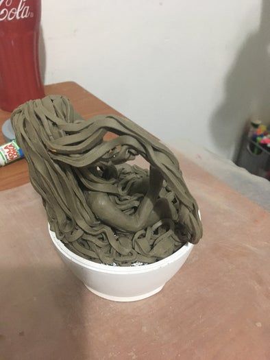 DIY面条女孩手作教程-创意黏土造型全步骤-第17张图片-趣作屋