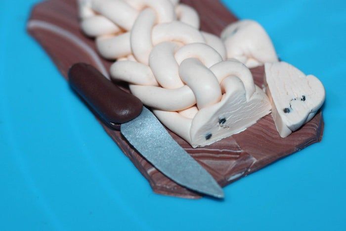 聚合物粘土微缩圣诞面包制作教程——DIY捷克传统Vánočka-第13张图片-趣作屋