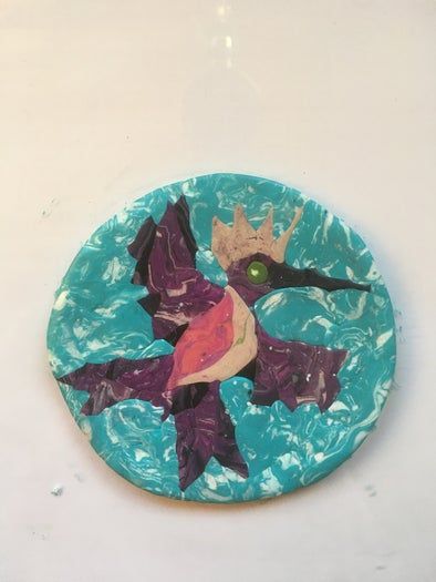 Fimo黏土微型装饰品制作教程-凤凰耳环DIY全过程-第2张图片-趣作屋