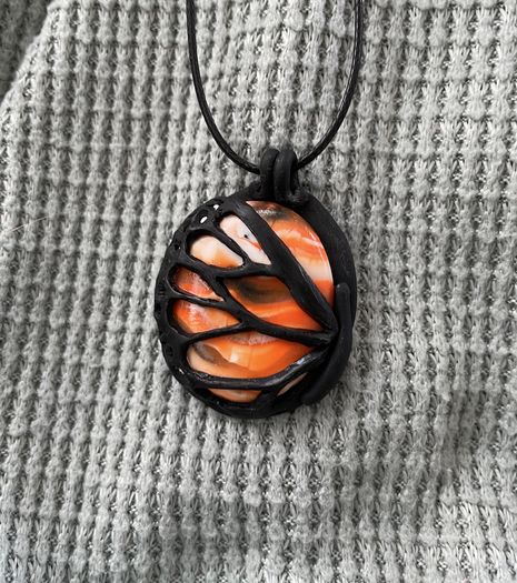 帝王蝶启发：自制人造玛瑙项链教程-第1张图片-趣作屋