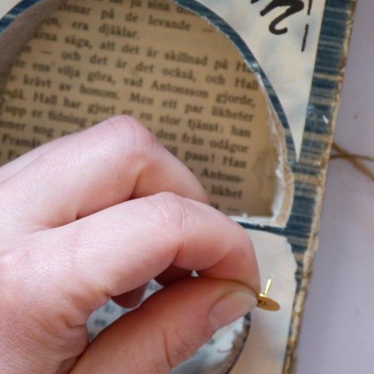 旧书改造书虫微缩场景装饰阅读角制作教程-第27张图片-趣作屋