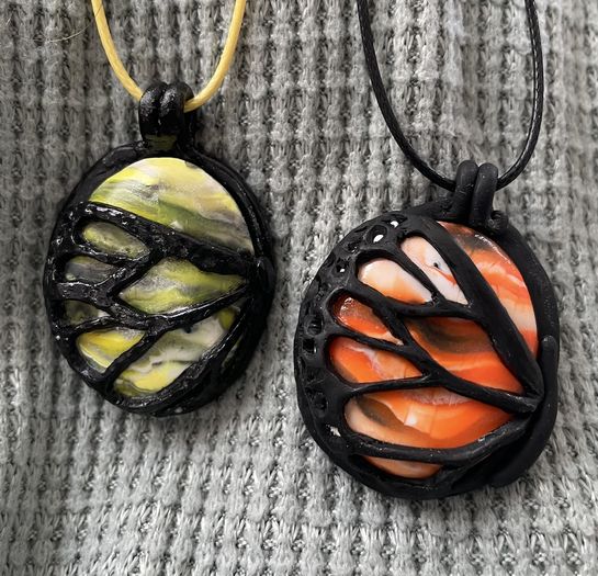 帝王蝶启发：自制人造玛瑙项链教程-第34张图片-趣作屋