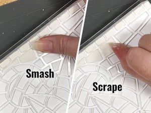 仿生绿叶马赛克制作教程：亚克力模板与空气粘土工艺-第11张图片-趣作屋