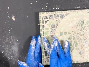 仿生绿叶马赛克制作教程：亚克力模板与空气粘土工艺-第21张图片-趣作屋