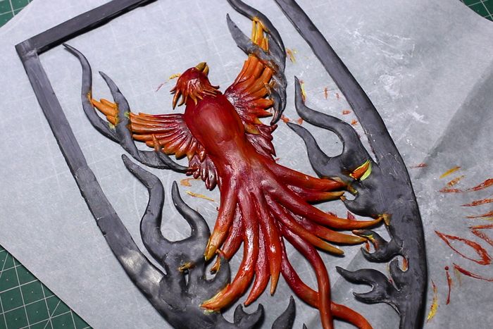 立体凤凰墙雕手工制作教程-低成本家庭DIY装饰品-第29张图片-趣作屋