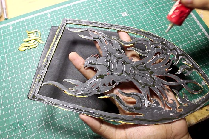 立体凤凰墙雕手工制作教程-低成本家庭DIY装饰品-第34张图片-趣作屋