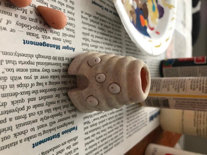 聚合物粘土手作蜂巢花器教程：空气凤梨支架DIY全攻略-第17张图片-趣作屋