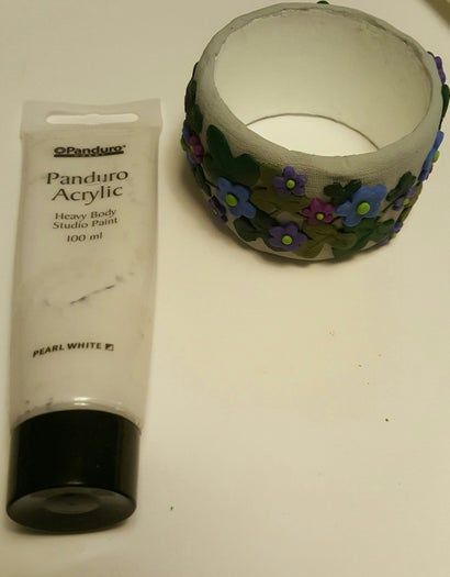 空纸筒手工腕带制作教程-聚合物粘土花朵装饰-第13张图片-趣作屋 空纸筒手工腕带制作教程-聚合物粘土花朵装饰-第13张图片-趣作屋