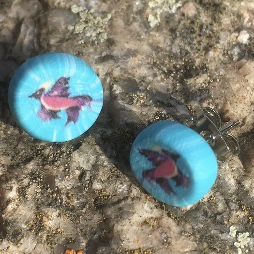 Fimo黏土微型装饰品制作教程-凤凰耳环DIY全过程-第14张图片-趣作屋