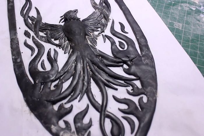 立体凤凰墙雕手工制作教程-低成本家庭DIY装饰品-第22张图片-趣作屋