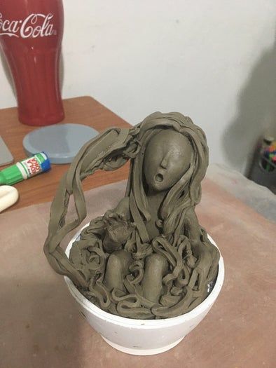 DIY面条女孩手作教程-创意黏土造型全步骤-第18张图片-趣作屋