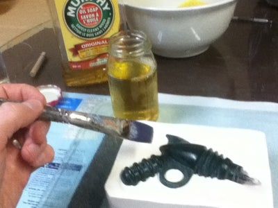 自制蜡模射线枪教程：石膏模具与高温烧制全流程-第13张图片-趣作屋