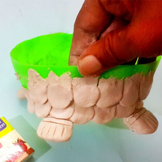 低成本旧物改造幸运龟手工艺品DIY教程-第3张图片-趣作屋