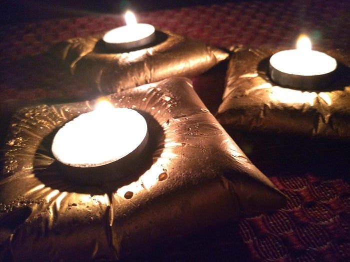 低成本自制白水泥褶皱烛台教程-第1张图片-趣作屋