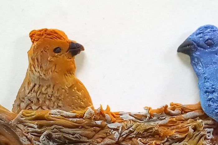 靛蓝雀鸟巢项链手工制作教程-第26张图片-趣作屋