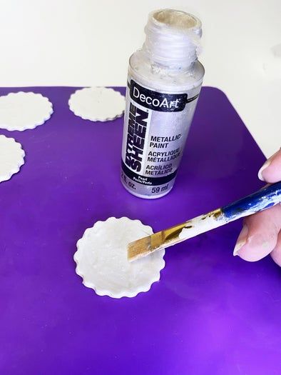 自制剪贴装饰聚合物粘土花环教程-第8张图片-趣作屋