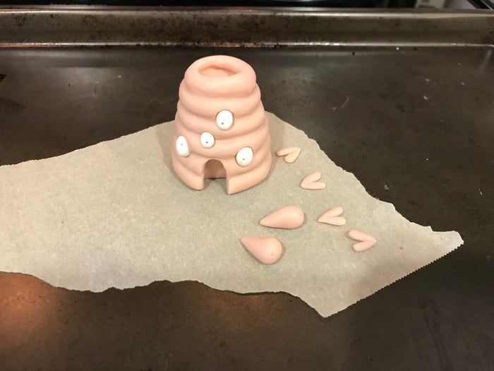 聚合物粘土手作蜂巢花器教程：空气凤梨支架DIY全攻略-第15张图片-趣作屋