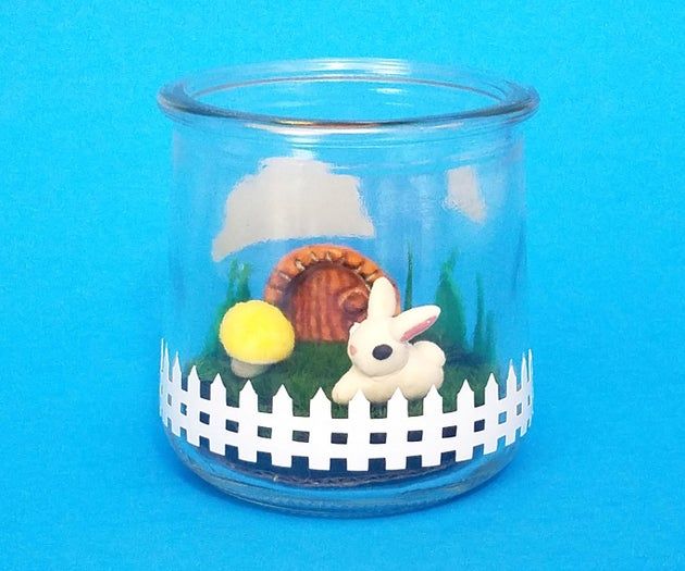 空气干燥粘土制作迷你精灵花园教程-第1张图片-趣作屋