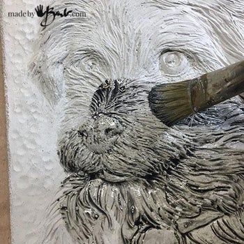 混凝土宠物纪念牌DIY教程-永恒纪念品制作指南-第23张图片-趣作屋