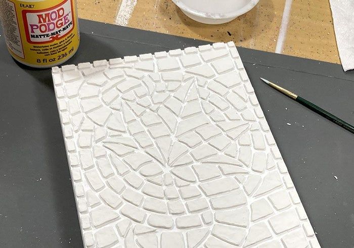 仿生绿叶马赛克制作教程：亚克力模板与空气粘土工艺-第12张图片-趣作屋