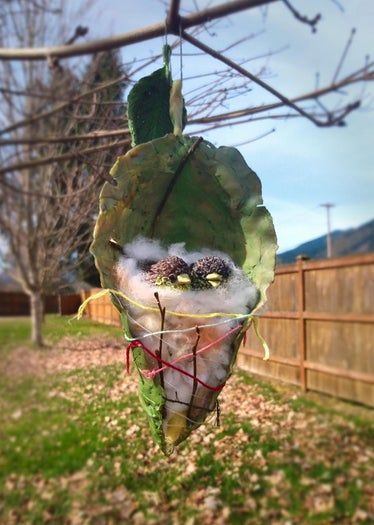 创意缝叶莺鸟巢手工制作教程-第1张图片-趣作屋