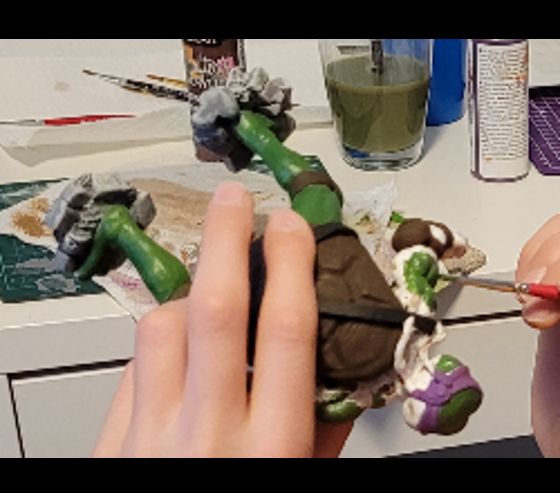 自制多纳泰罗忍者神龟雕塑教程-第13张图片-趣作屋
