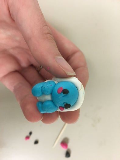 儿童手工：杰尼龟黏土挂件制作教程-第19张图片-趣作屋