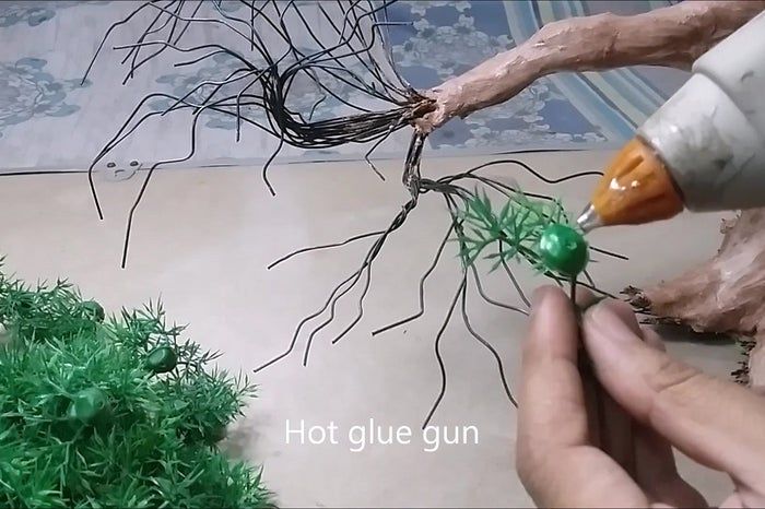 自制树枝装饰品教程-家庭DIY铁丝造型摆件制作-第12张图片-趣作屋