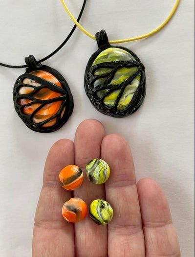 帝王蝶启发：自制人造玛瑙项链教程-第35张图片-趣作屋