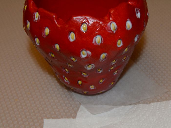 草莓造型花盆手工制作教程:风干黏土DIY创意容器-第36张图片-趣作屋 草莓造型花盆手工制作教程:风干黏土DIY创意容器-第36张图片-趣作屋