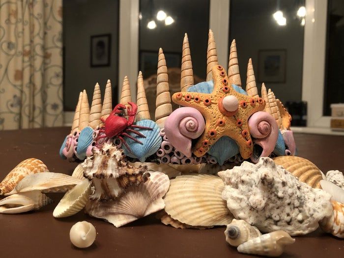 手工制作美人鱼皇冠教程：软陶造型技巧与步骤-第34张图片-趣作屋