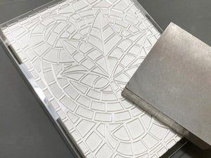 仿生绿叶马赛克制作教程：亚克力模板与空气粘土工艺-第9张图片-趣作屋