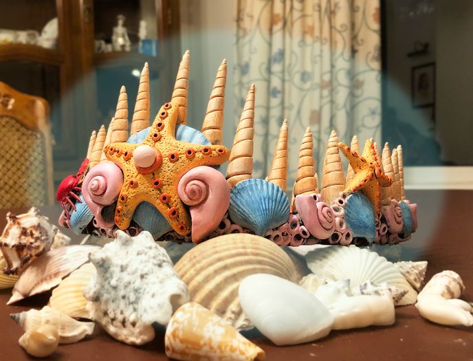 手工制作美人鱼皇冠教程：软陶造型技巧与步骤-第33张图片-趣作屋