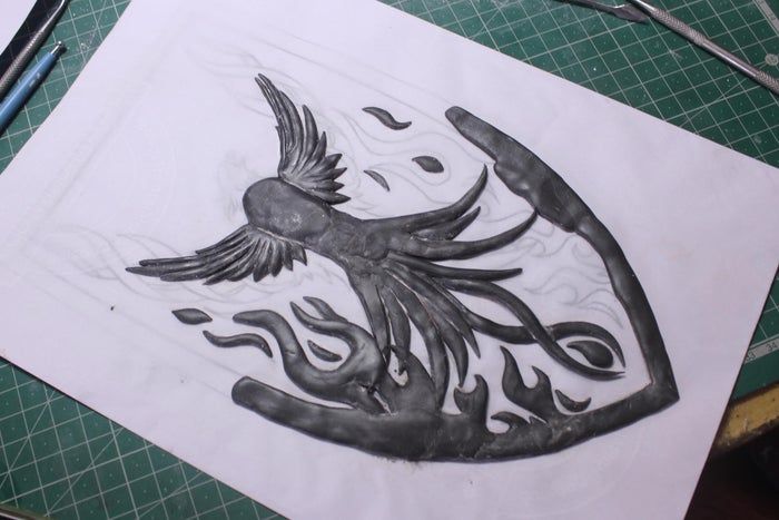 立体凤凰墙雕手工制作教程-低成本家庭DIY装饰品-第21张图片-趣作屋