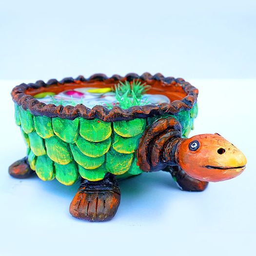 低成本旧物改造幸运龟手工艺品DIY教程-第8张图片-趣作屋