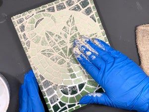 仿生绿叶马赛克制作教程：亚克力模板与空气粘土工艺-第20张图片-趣作屋