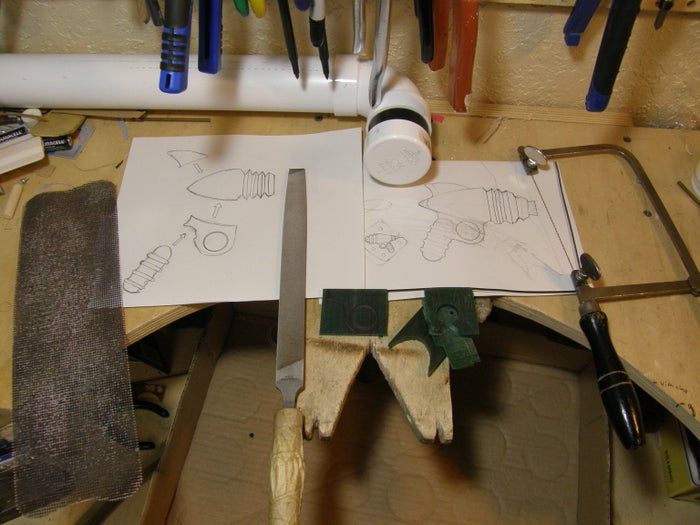 自制蜡模射线枪教程：石膏模具与高温烧制全流程-第5张图片-趣作屋