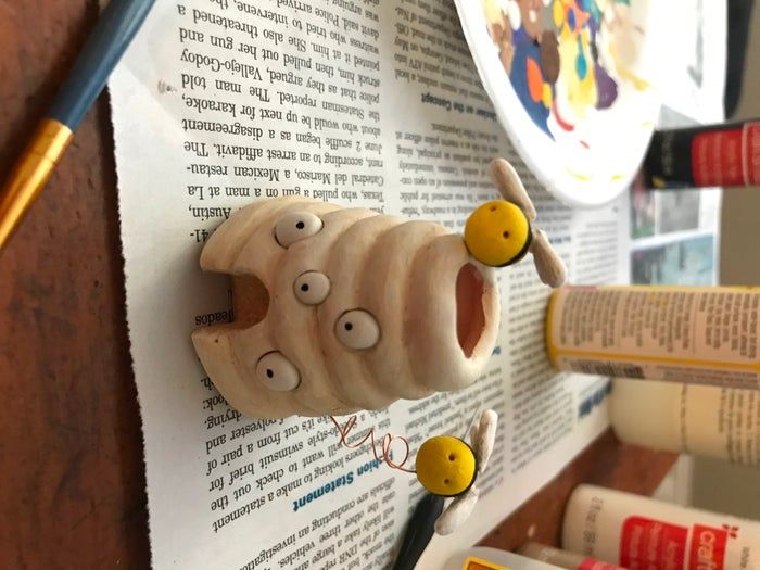 聚合物粘土手作蜂巢花器教程：空气凤梨支架DIY全攻略-第25张图片-趣作屋