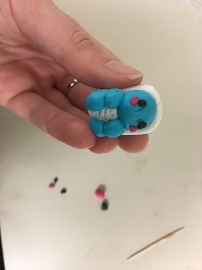 儿童手工：杰尼龟黏土挂件制作教程-第17张图片-趣作屋