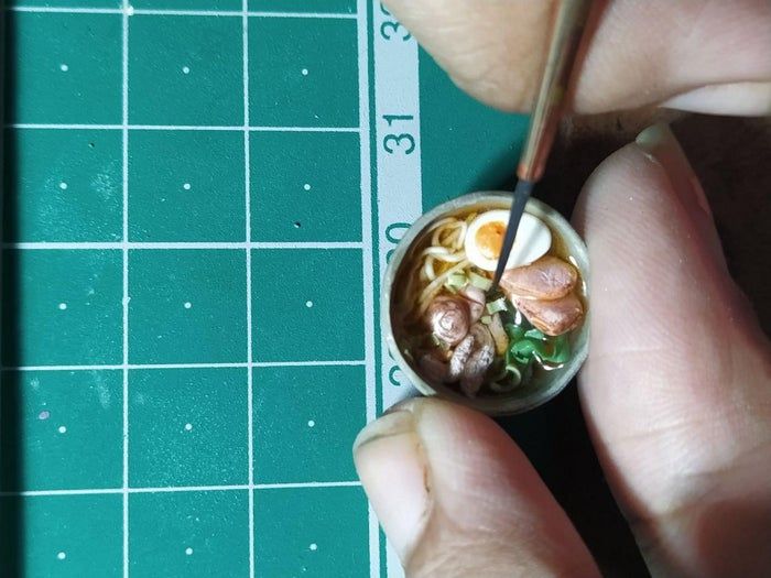 自制黏土微缩拉面碗教程-低成本DIY步骤详解-第21张图片-趣作屋