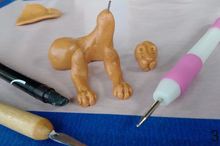 软陶手工制作狮子与羔羊雕塑教程-第5张图片-趣作屋