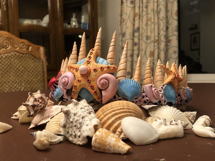 手工制作美人鱼皇冠教程：软陶造型技巧与步骤-第35张图片-趣作屋