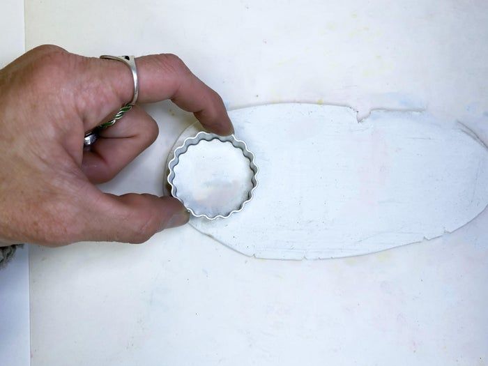 自制剪贴装饰聚合物粘土花环教程-第6张图片-趣作屋