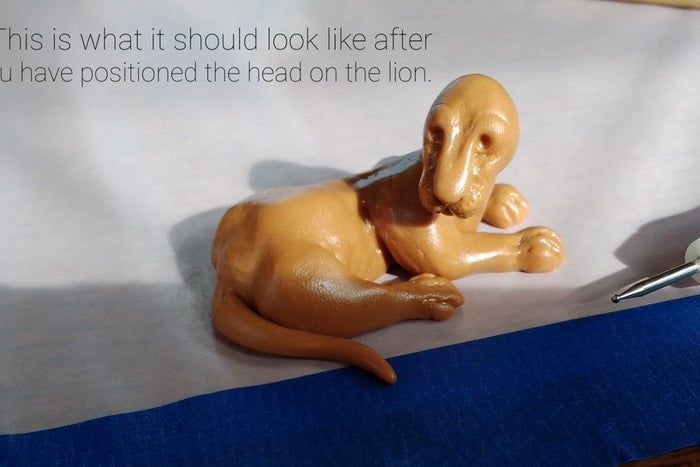 软陶手工制作狮子与羔羊雕塑教程-第8张图片-趣作屋